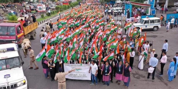 MLA of Udhna constituency Manubhai Patel takes out rally, pledges to plant 1.11 lakh saplings on Independence Day