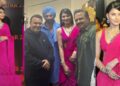 Urvashi Rautela Steals the Show in Barbie Pink Saree At The Gadar 2 Special Screening
