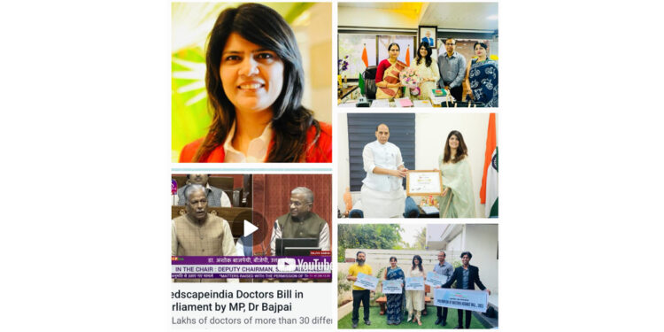 Dr Sunita Dube along with 21 Lakh Doctors Supports Tribunal Health law raised in Parliament by MP